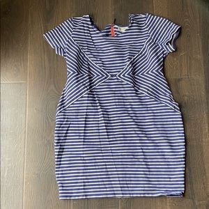 Blue and White striped MATERNITY dress